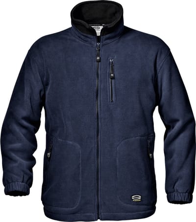 SIR SAFETY MICROFLEECE Microfleece Rits Werktrui HEREN Veiligheidstrui Donkerblauw - Ademend - Winddicht - Nylon Voering