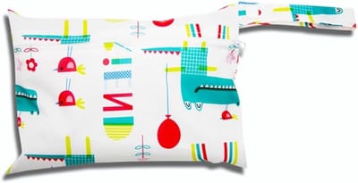 Kleurrijke Mini Luiertas met Waterdichte Functie, Ideaal voor Baby's, Zwemmen en Reizen, 22 x 15 cm, Handige Organizer en Natdoekjes Tas