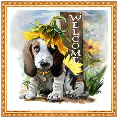 Diamond Painting Cartoon Cross Stitch Handwerkpakket Volledige Diamond Borduurhond Leuke afbeelding 20X30CM black