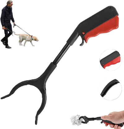 Speciale afvalgrijper voor senioren - Oppakgereedschap - Universele afvalgrijper voor volwassenen en kinderen - 30 cm - Geschikt voor binnen - en buitengebruik duurzaam lichtgewicht ontwerp handig voor het schoonmaken van huizen en scholen