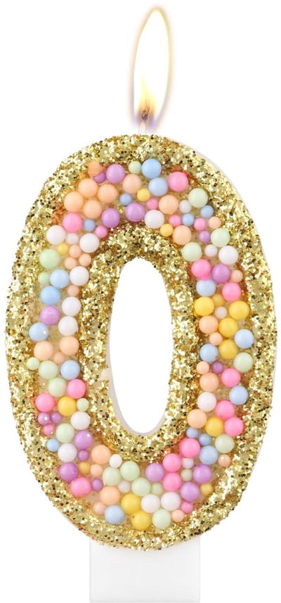 verjaardagskaarsen, gouden nummer 0 kaars voor taart, kleur parel kaarsen, Macaron thema verjaardag decoraties, sterretje verjaardagskaars taart topper voor meisjes jongens verjaardagsfeestje