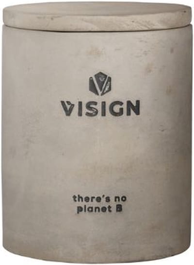 Visign Nature Geurkaars Steen - Kaars - Frisse & Kruidige geur - Sojawas - No Planet B - +/- 30 Branduren