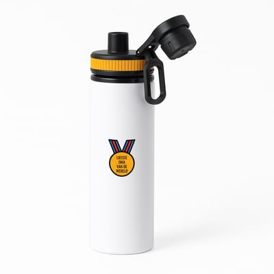Hacebo® - liefste oma van de wereld waterfles met draaidop oranje - Oma - de liefste oma - verjaardagscadeau - verjaardag - cadeau - cadeautje voor oma - oma artikelen - kado - geschenk - gift - water fles - 850ML