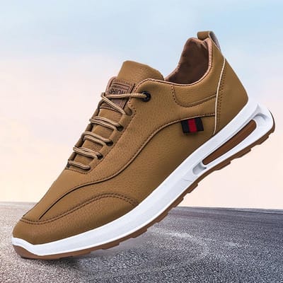 Nieuwe Leren Casual Sport Herenschoenen Koreaanse Versie Alles-match Daddy Schoenen Herenschoenen Hardloopschoenen Studentenschoenen Sport en Vrije tijd 44 brown