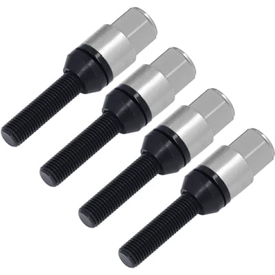 20 Stuks Kegelvormige Wielbouten Aluminiumlegering M12x1.5 Conische Zitting Wielbouten met Dop Ti Kleur