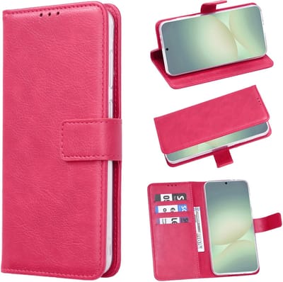 Casemania Hoesje Geschikt voor Samsung Galaxy A17 - Roze - Portemonnee Book Case - Pasjeshouder en Magnetische Sluiting