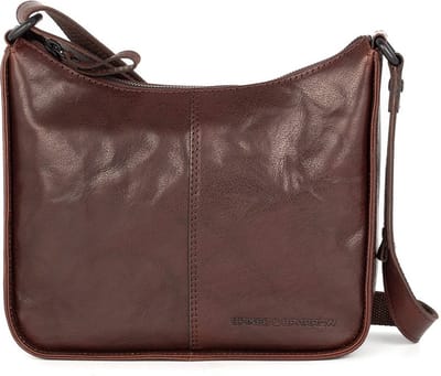 Leren Crossbodytas - Evie - Donkerbruin