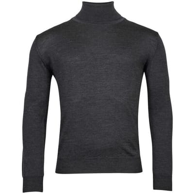 Baileys Trui Rollneck Merino Single Knit Antraciet / male