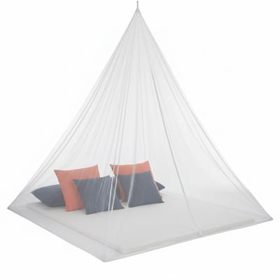 Cheqo® Reisklamboe - Klamboe - Muskietennet - Muggennet Pyramide - 2 Persoons met Draagtas - Camping Mosquitonet - Lichtgewicht Outdoor Anti-insectennet voor Tuin en Vakantie - Insectenwerend Slaapnet - Muggengaas Tent - Wit