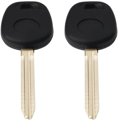 Dailygoods- Blanco Sleutels Set van 2 - Chiploos Ontwerp - Compatibel met Toyota - Reserve/Vervangingssleutel - Professioneel te Snijden - OEM 90999-00199 - Reservesleutel