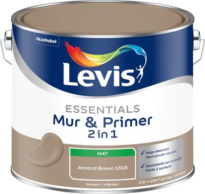 Levis - Essentials Mur & Primer - Almond Brown - 2,5 L