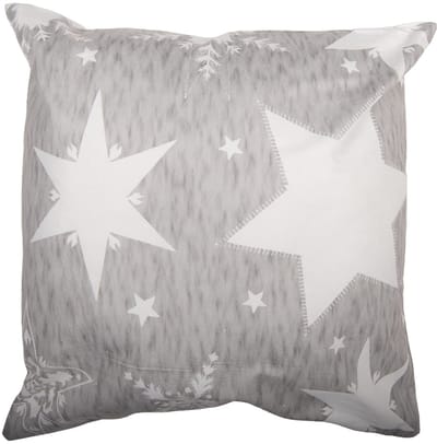 Clayre & Eef Kussenhoes 45x45 cm Grijs Polyester