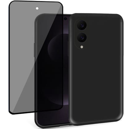 ChiGuard Hoesje & Privacy Screenprotector geschikt voor Samsung Galaxy S25 Edge Hoesje Screenprotector - Privé - Gehard Glas Cover