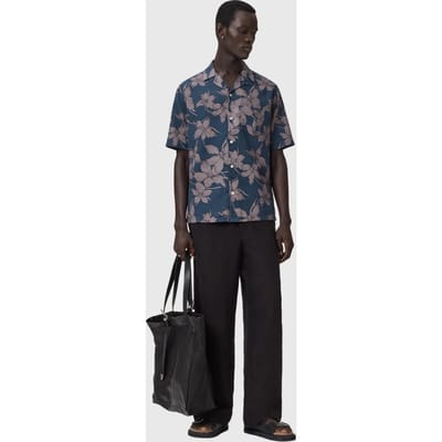 AllSaints Parterre Ss Shirt Bay Blue Taglia: S | Camicie Casual Outlet | Uomo | Blu