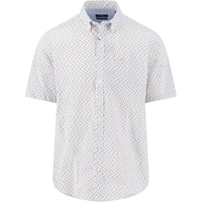 Fynch-Hatton Overhemd Seasonal Fine Combi Pattern Button-Down Tangerine / male