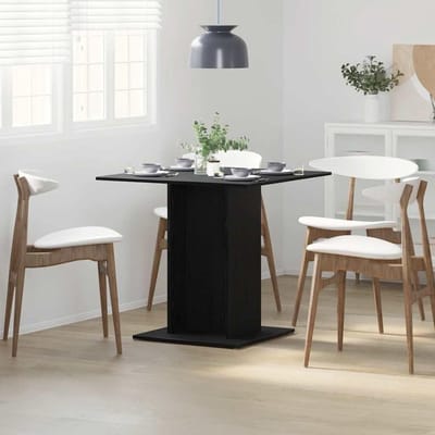 Eettafel - Eettafel Hout - Eten en dineren - Onderhoudsvriendelijk oppervlak - 80 x 80 x 75 cm - Zwart