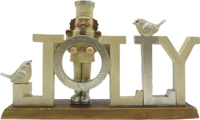 Clayre & Eef Beeld Notenkraker 18 cm Beige Kunststof