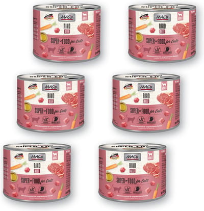 MAC’s Kattenvoer Natvoer Blik 95,8% Rundvlees 6 x 200g