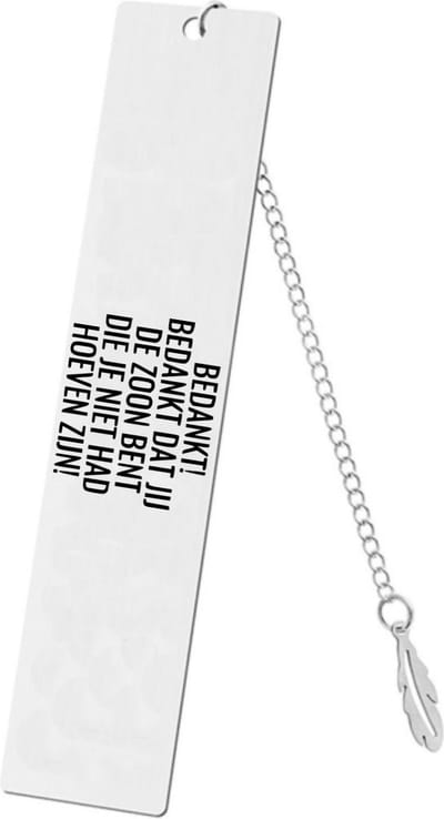Akyol - bedankt! bedankt dat jij de zoon bent die je niet had hoeven zijn! boekenlegger - Liefde - cadeautje - verjaardagscadeau - verjaardag - cadeau voor zoon - cadeau - kado - geschenk - gift - zoon artikelen