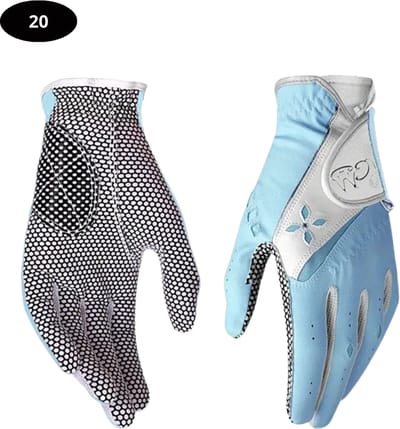 Bovista Golfhandschoenen 2 Stuks - Golf Accessoires - Handschoen AntiSlip - Dames - Blauw - Maat L