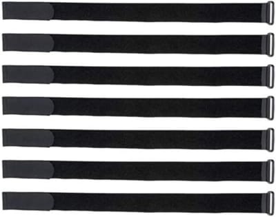 Cinch bandjes met gesp, 25 stuks, 18"x1", zwart