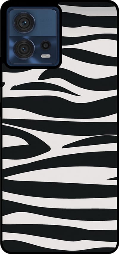 Smartphonica Telefoonhoesje Geschikt voor Motorola Edge 30 Fushion / Moto S30 Pro met zebra opdruk - TPU backcover case zebra design - Zwart Wit geschikt voor Motorola Edge 30 Fushion;Motorola Moto S30 Pro