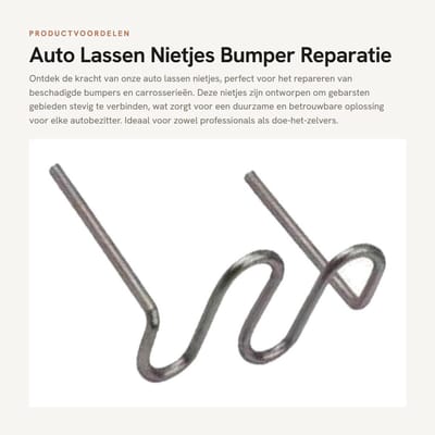 Dailygoods- Lassen - Hete Nietjes voor Bumper Reparatie - Roestvrij Staal - Voor Hete Nietmachine - Verschillende Vormen - Duurzaam en Sterk - Reparatienietjes