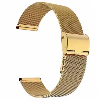 Innerlight® Smartwatchbandje 20mm Milanees - Goud - Milanees Horlogebandje geschikt voor Samsung Galaxy Watch 7 / 6 / 5 / Pro / 4 / 3 / Active 2 - Polar Ignite / Unite – Huawei