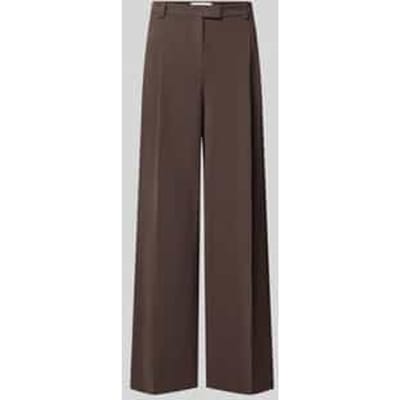 wide fit broek met plooien in de taille