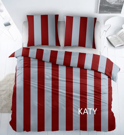 Sleepnight Dekbedovertrek Katoen Katy - Bordeaux - 240 x 200/220 cm + 2 kussenslopen - [Bordeaux]