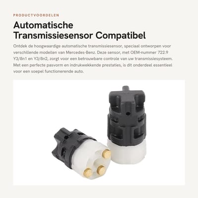 Dailygoods - Automatische Transmissiesensor - Compatibel met Mercedes-Benz - Hoogwaardige Kwaliteit - Precisie Onderdeel - Vervanging - Betrouwbaarhei...