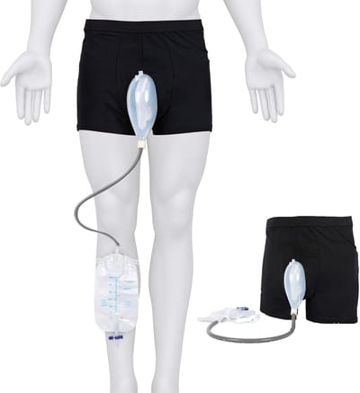 Draagbare Urine Bag - Urineopvangzak - Siliconen Urineopvangbakje - 2 Urineopvangzakken - Eenvoudige Vloeistofafvoer - Ademend en Vochtafvoerend - Unisex - Zwart