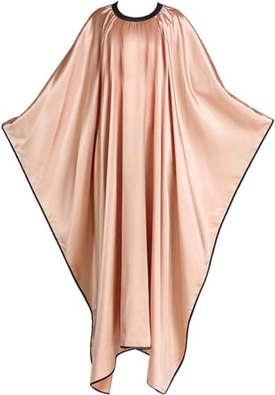 Waterdichte Hairstylist Schort voor Kappers - Haarsnij Schort met Lange Mouwen 140x170CM Zwart en Goud