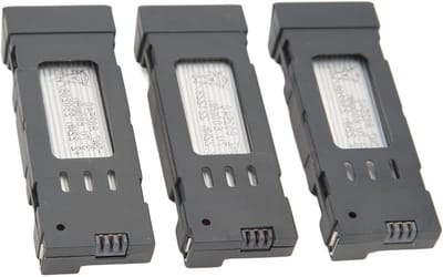 3Pcs 3.7V Lithium Lipo Vervangingsbatterij voor RC Drones met 3-in-1 Oplaadkabel, Geschikt voor Quadcopter en RC Vliegtuigen (600mAh)
