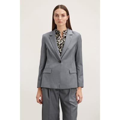 Motivi Single-breasted Polyviscose Jacket Grey Maat: 40 | Blazers Outlet | Dames | Grijs