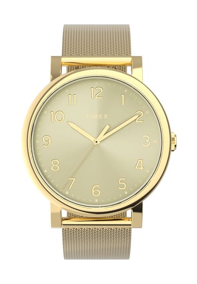 Timex Timex Originals Quartz Analoog Horloge Goudkleurig Kast Gemaakt Van 100% Loodarm Messing En Een Armband Van 100% Roestvrij Staal 38 TW2Y68900AJ, TW2Y69000AJ, TW2Y69100AJ