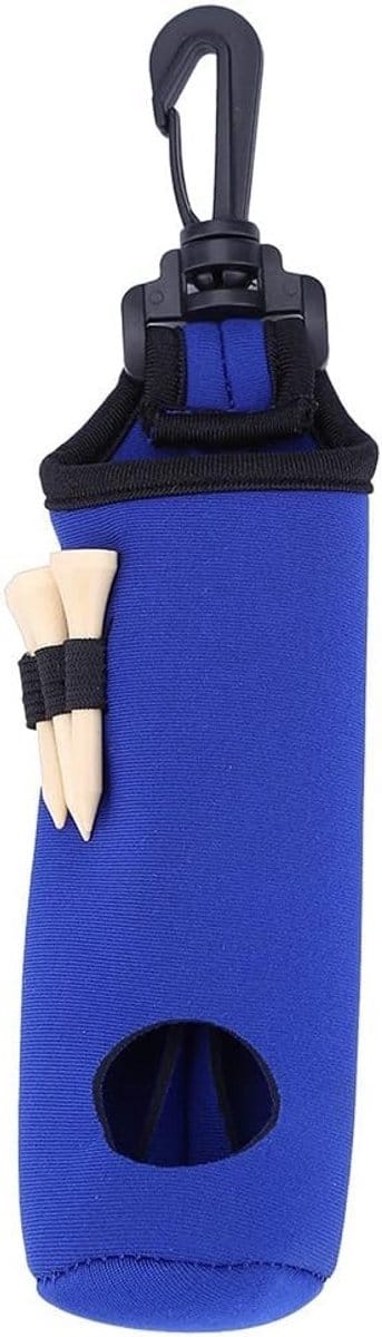 Neopreen Golfbal Tas met 3 Tees - Handige Utility Pouch voor Golfaccessoires en Sportuitrusting in Blauw