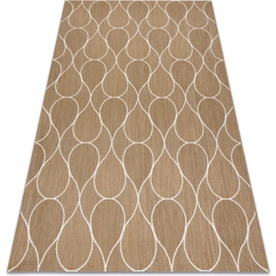 Kleden Rugsx FLAT 49379265 Sisal tapijt Druppels - natuurlijke 80x150 cm