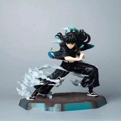 18cm Anime Demon Slayer Muichiro Tokito Figurines d'Action Statue GK PVC Décoration de Bureau Ornement Collectionnable Modèle Jouets Cadeaux black