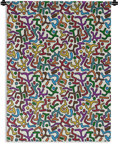Wandkleed - Wanddoek - Abstract - Patronen - Afrika - 150x200 cm - Wandtapijt
