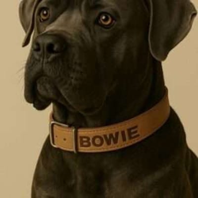 Gepersonaliseerde naturel softleren hondenhalsband- 30mmx60cm-Animal King