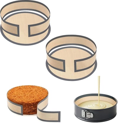 Set van 2 siliconen bakmatten - 23 cm- Ronde bakmat - Siliconen bakmat voor taarten - Voorkomt dat taarten aan de bodem en zijkanten blijven plakken - Beschermt de bakvorm - Gemakkelijk schoon te maken