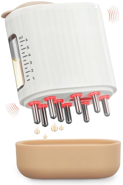 Linkforu - Elektrische Hoofdhuid Massage Apparaat - Haarolie - Applicator - Vibratie - Roodlicht - IPX5