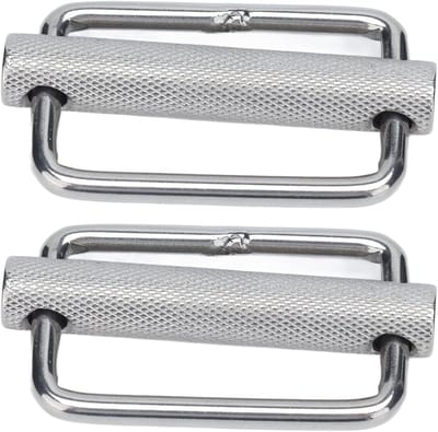 Verstelbare Riemgespen van Roestvrij Staal, 2-delige Set voor Hondenhalsbanden, Nylon Webbing en Campingaccessoires