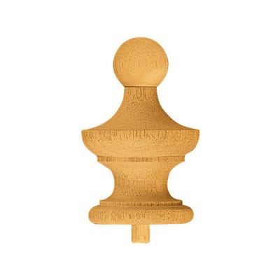 Decoratief onderdeel gedraaid notenhout