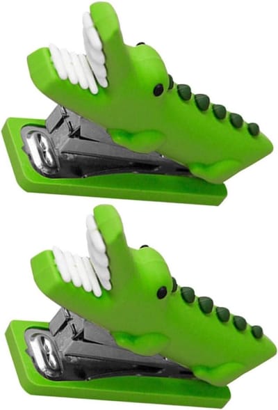 Dieren Nietmachine - Mini Nietmachine Siliconen Nietmachine - Bureau Organisatie - Grappige Dierenvorm - 8.60x5.60x4.20cm - Groen