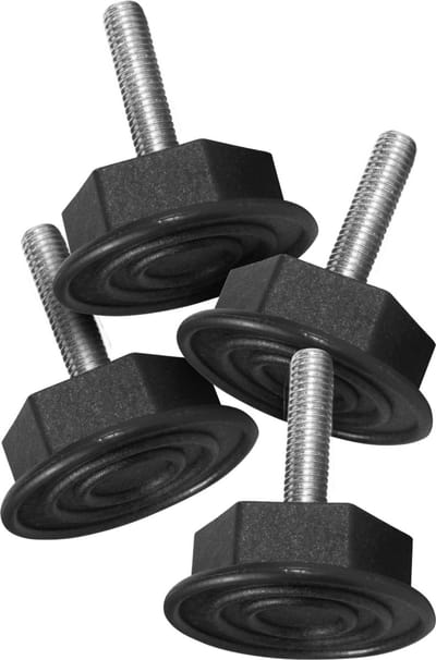 4x Dparts stelvoetjes - M8 x 35mm - vaste stelschroef - stelvoeten - verstelbaar stelvoet - verstelbare pootjes - stelpootjes - stelpoot o.a. voor wasmachine en droger