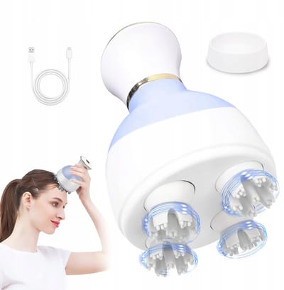 Hoofdhuidmassager - met 3 standen - draadloos ontwerp - verlicht hoofdpijn - voor hoofd, nek en rug - perfect voor ontspannende hoofdmassages voor huisdieren