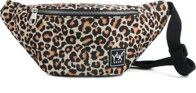 SALE: YLX Hazel Heuptas voor dames. Luipaard print zwart/geel. Recycled Rpet materiaal. Eco-friendly