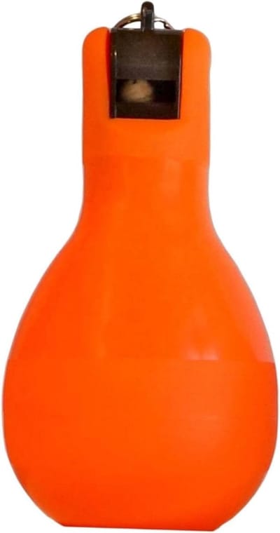 Handige Fluitjes - Knijp Trainingsfluitjes - Binnen Buiten Gebruik - Hygiënisch Ontwerp - 12x6 cm - Oranje